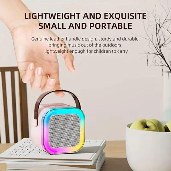 k12 bluetooth speaker (17) Karaoke Microphone Wireless Bluetooth Speaker with RGB LED - Image 7