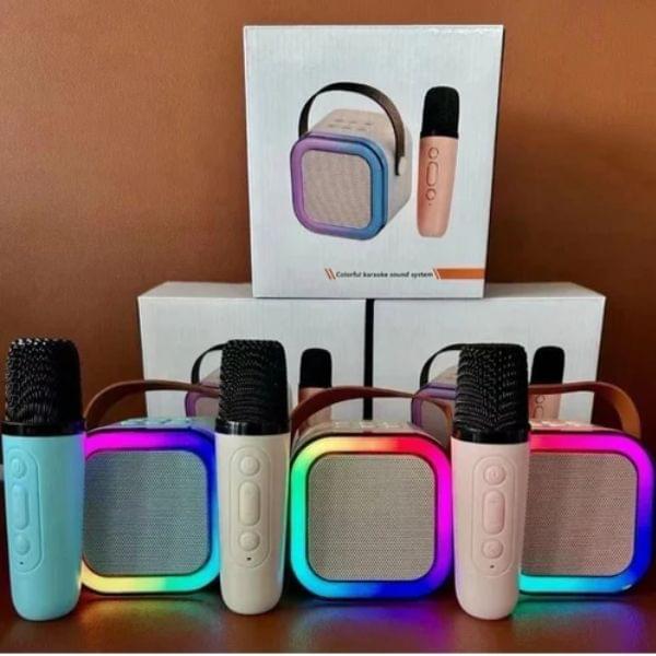 k12 bluetooth speaker (9) Karaoke Microphone Wireless Bluetooth Speaker with RGB LED - Image 10